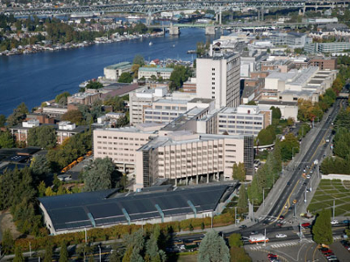 UW Medical Center aerial view.