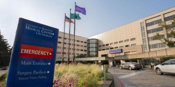 Photograph of the entrance to the University of Washington Medical Center