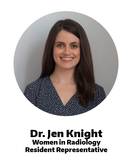 A headshot of Dr. Jennifer Knight, the resident representative for Women in Radiology.